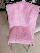 白色兔毛皮料拼接毯子沙发垫椅垫服装内胆飘窗垫地毯兔毛布料