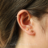 纯银小星星耳钉14K金多耳洞搭配耳骨钉精致的小耳钉防过敏耳环