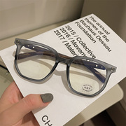 日本CoopKoop2022大框眼镜架黑框宽脸方形木质眼镜框显瘦可配