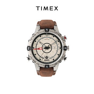 timex天美时远征航海家系列，户外夜光潮汐指南针探险手表，男t2n721