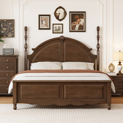 乡村美式复古实木床主卧室1.8米双人床1.5m现代简约家具法式婚床