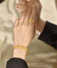 高定版本金包银 繁花黄金手镯女 镶嵌珍珠花朵手饰
