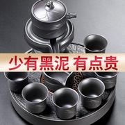 紫砂石磨自动茶具办公室用高端会客套装家用泡茶壶懒人整套礼盒装