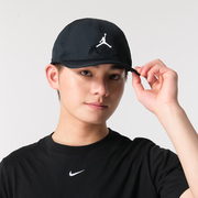 AJ棒球帽男Nike耐克鸭舌帽女2024夏季运动帽黑色休闲帽FN4675