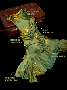 无线wuxian人鱼吊带大裙摆，成人礼婚礼敬酒服宴会高端连衣裙礼服