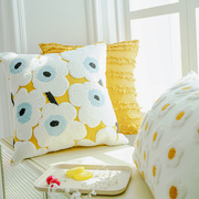 北欧ins风可爱抱枕飘窗样板间装饰创意客厅沙发，靠垫床头花朵靠枕