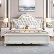 实木床1.8米双人床现代简约储物床1.5米轻奢欧式婚床卧室公主床
