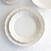 法式复古浮雕宫廷风陶瓷餐具，西餐盘汤盘面(汤，盘面)碗点心盘菜盘欧式碗盘