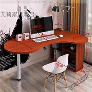 厂促欧式电脑桌简易书桌小户型家用电脑桌简约转角台式弧形书桌柜