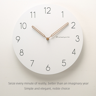 现代简约钟表创意艺术挂钟静音客厅个性北欧壁钟木质家用时钟挂表