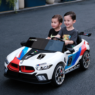 宝马双人儿童电动汽车四轮超大可坐大人小孩宝宝遥控玩具童车