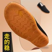 老北京布鞋男士牛筋底防滑耐磨劳保，工作鞋透气休闲懒人帆布鞋