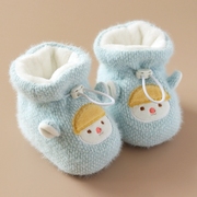 冬款护脚鞋鞋子个0月-套防3宝宝6新生儿，冬季婴儿12一月加绒棉鞋?
