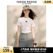 TeenieWeenie小熊吸湿速干白色短袖T恤纯色打底衫BM风夏季小个子