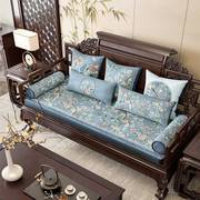 雀上枝头新中式实木，防滑沙发垫红木罗汉床，坐垫沙发海绵高密度订做