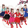 儿童藏族演出服饰女童蒙古袍，舞蹈裙表演服水袖少数民族服装