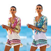 火凤凰-慕亚马逊欧美蛇纹，雪纺沙滩罩衫，比基尼外套泳衣外