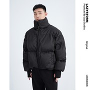 lazystorm冬季加厚面包服棉衣，男女款高街短款重磅羽绒棉外套立领