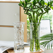 创意大号透明水培玻璃花瓶水养，富贵竹百合干花，插花瓶客厅装饰摆件