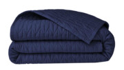 外贸美式藏青色绗缝被全棉纯色，衍缝床盖双人春秋，被棉花被床单床垫
