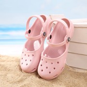 两穿玛丽珍洞洞鞋女沙滩外穿拖鞋海边休闲白护士塑料凉鞋轻便防水