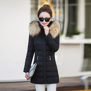 棉服羽绒棉女款小个子中长款修身时尚冬季丝棉袄外套