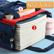 补习手提袋学生拎书文件袋布料补课专用包小学生用书袋补习班文件