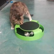 猫咪自嗨转盘猫抓老鼠玩具转动老鼠无影鼠奶狗互动益智游乐盘