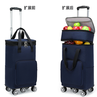 扩展式拉杆包女中老年人妈妈手提行李，包大容量旅行袋携式行李袋男