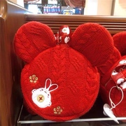 上海迪士尼国内红色，可爱兔子新春米奇斜挎包单肩包