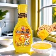 不倒翁蜂蜜芥末酱商用韩国韩式炸鸡酱，汉堡黄芥末(黄芥末)酱料沙拉挤压瓶