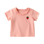 女宝宝短袖t恤0男小童，上衣婴儿童装，1纯棉2女童半袖3岁夏季夏装潮