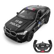 星辉宝马x6奥迪q7警车版，遥控汽车模型，仿真充电动儿童玩具男孩