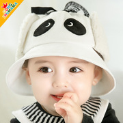 秋冬季婴儿童套头帽，宝宝卡通熊猫，护耳盆帽保暖雷锋帽子5665