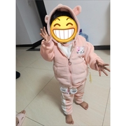 女童套装2023秋冬装洋气，5女宝宝三件套加绒卫衣6岁儿童装加厚