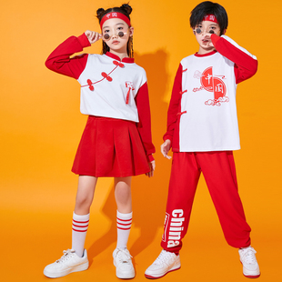 儿童表演服小学生合唱服幼儿园，班服中国风，国潮服儿童啦啦队演出服