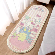 卡通可爱地毯卧室床边毯可睡可坐凯蒂猫床下床前家用ins风地垫子