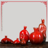 雨彤景德镇陶瓷摆件花器红色石榴瓶桌面台上装饰结婚家居家装饰品