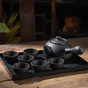紫砂朱泥功夫茶具套装，家用陶瓷茶杯茶盘茶壶，茶杯泡茶提梁壶温茶器