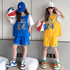 儿童篮球服套装女童24号科比篮，球衣女孩速干训练服假两件运动套装