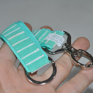 做工精美金属钥匙扣腕带迈阿密条纹款简约时尚锁匙圈挂件装饰手绳
