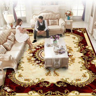 欧式客厅地毯沙发茶几垫轻奢宫廷美式卧室满铺大面积床边毯可