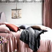 奢华100%桑蚕丝双面真丝，床上用品四件套纯色，丝滑裸睡被套床单枕套