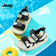 jeep儿童凉鞋露趾男童鞋夏季2024中大童防滑女童魔术贴沙滩鞋