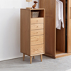 纯实木五斗柜橡木斗橱北欧风格，现代简约抽屉，柜子床边柜格子斗柜
