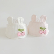男女宝宝婴儿新生儿护脑门心，囟门帽防风帽，纯棉帽子春夏空顶帽