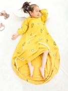 婴儿水滴式睡袋衣宝宝，纯棉春秋夏天四季通用薄款儿童防踢被子神器