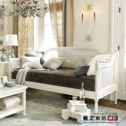 藤椅沙发法式橡木美式复古三人客厅藤制实木沙发床欧式雕花可定制
