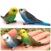 正版散货微景观仿真动物鸟类，蓝色鹦鹉小鸟，玩具玩偶模型手办小摆件