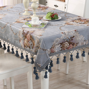 奢华高档欧式茶几桌布长方形圆桌布，餐桌布布艺盖布台布轻奢高级感